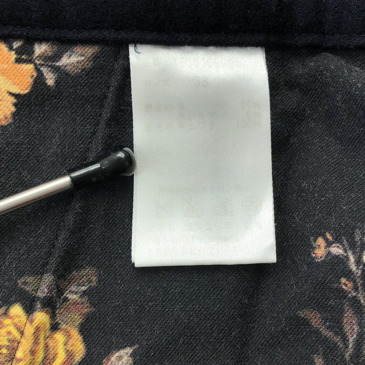 beautiful people / ビューティフルピープル | ウール サイドジップ ワイド フレア ブーツカット パンツ / 柄裏地 | 38 | ネイビー | レディース