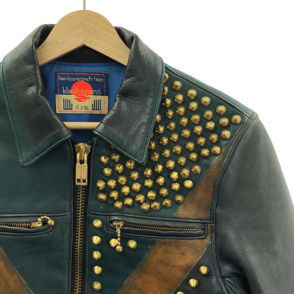 blackmeans / ブラックミーンズ | 牛革 カウレザー スタッズ