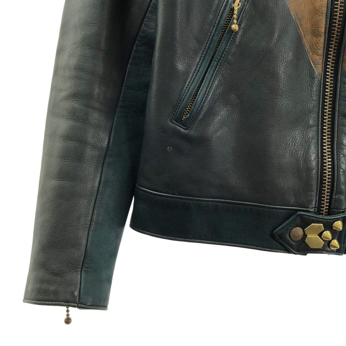 blackmeans / ブラックミーンズ | 牛革 カウレザー スタッズ ライダース ジャケット / 総裏地 | S | メンズ