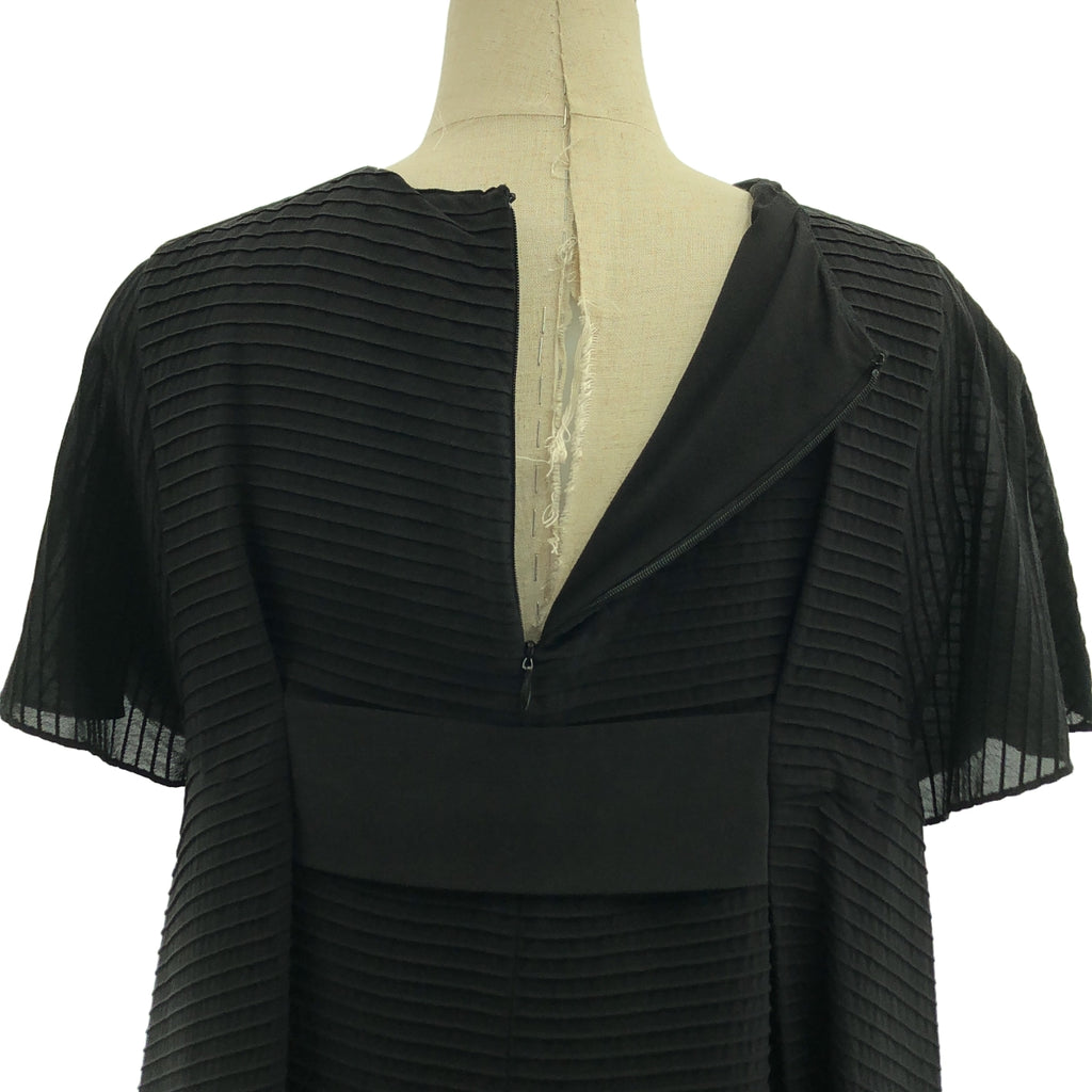 BALENCIAGA / バレンシアガ | SILK / シルク ボーダー プルオーバー ワンピース | 38 | ブラック | レディース