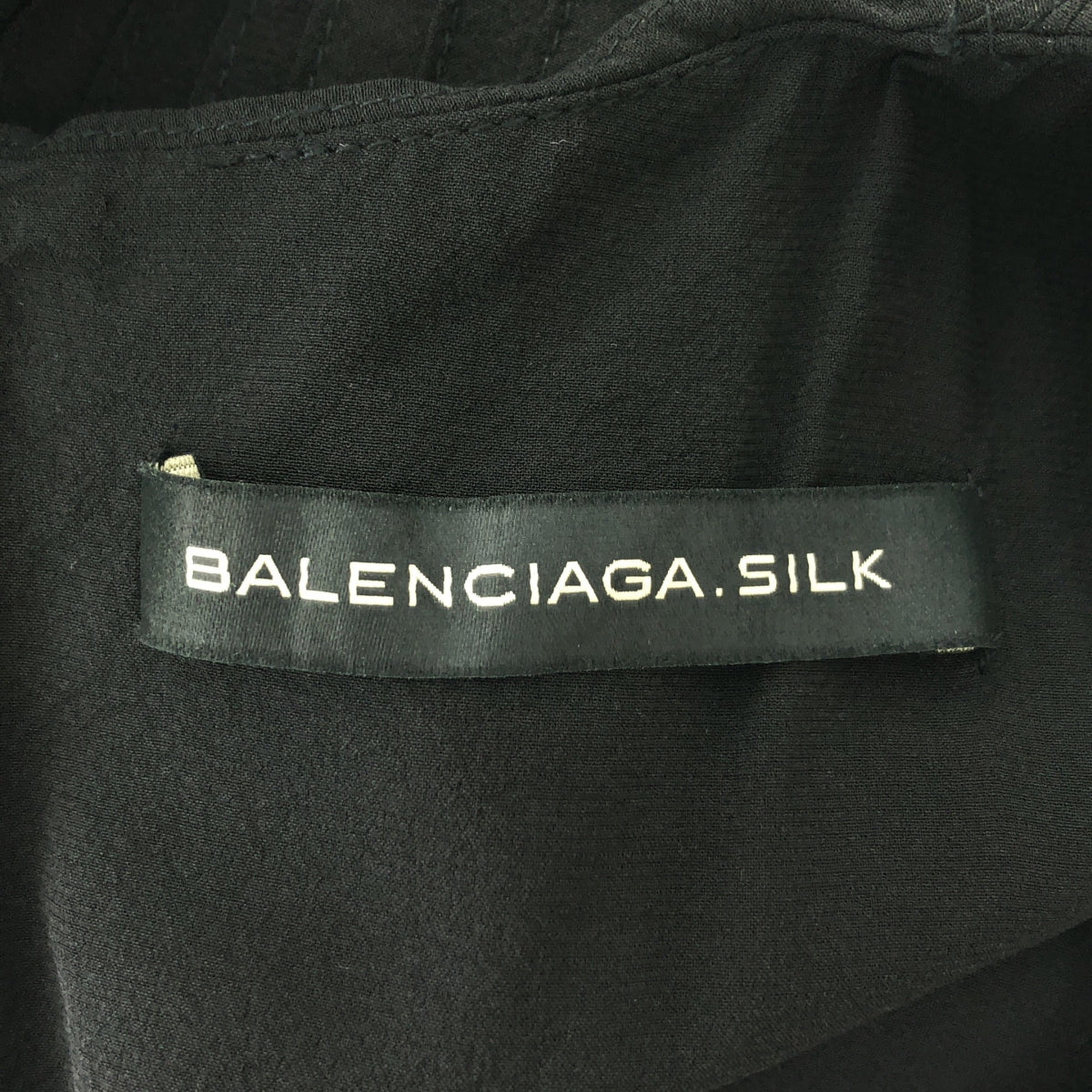 BALENCIAGA / バレンシアガ | SILK / シルク ボーダー プルオーバー ワンピース | 38 | ブラック | レディース