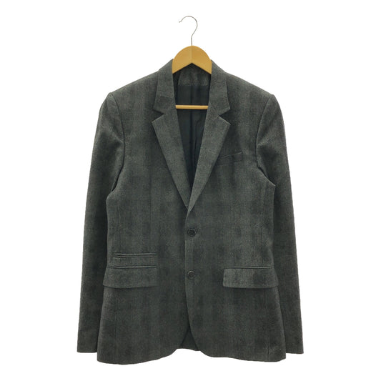 GIVENCHY | Wool Check Tailored Jacket | 48 | Grey | Men's