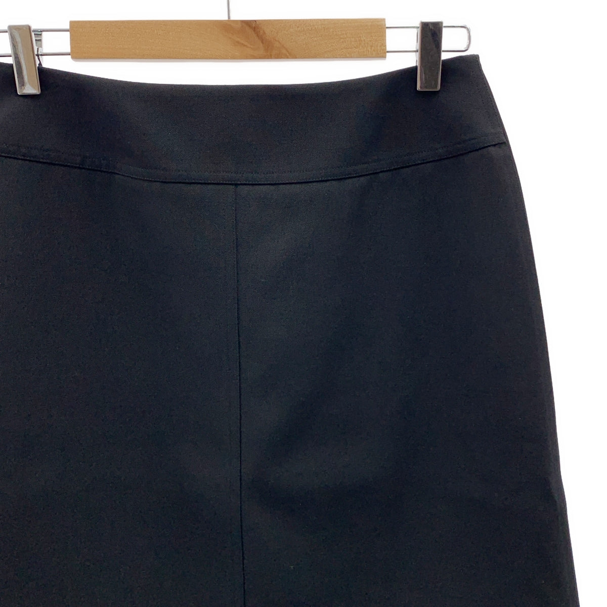 [全新品] 愛馬仕 | 羊毛華達呢十字拉鍊半身裙 | 38碼 | 黑色 | 女款