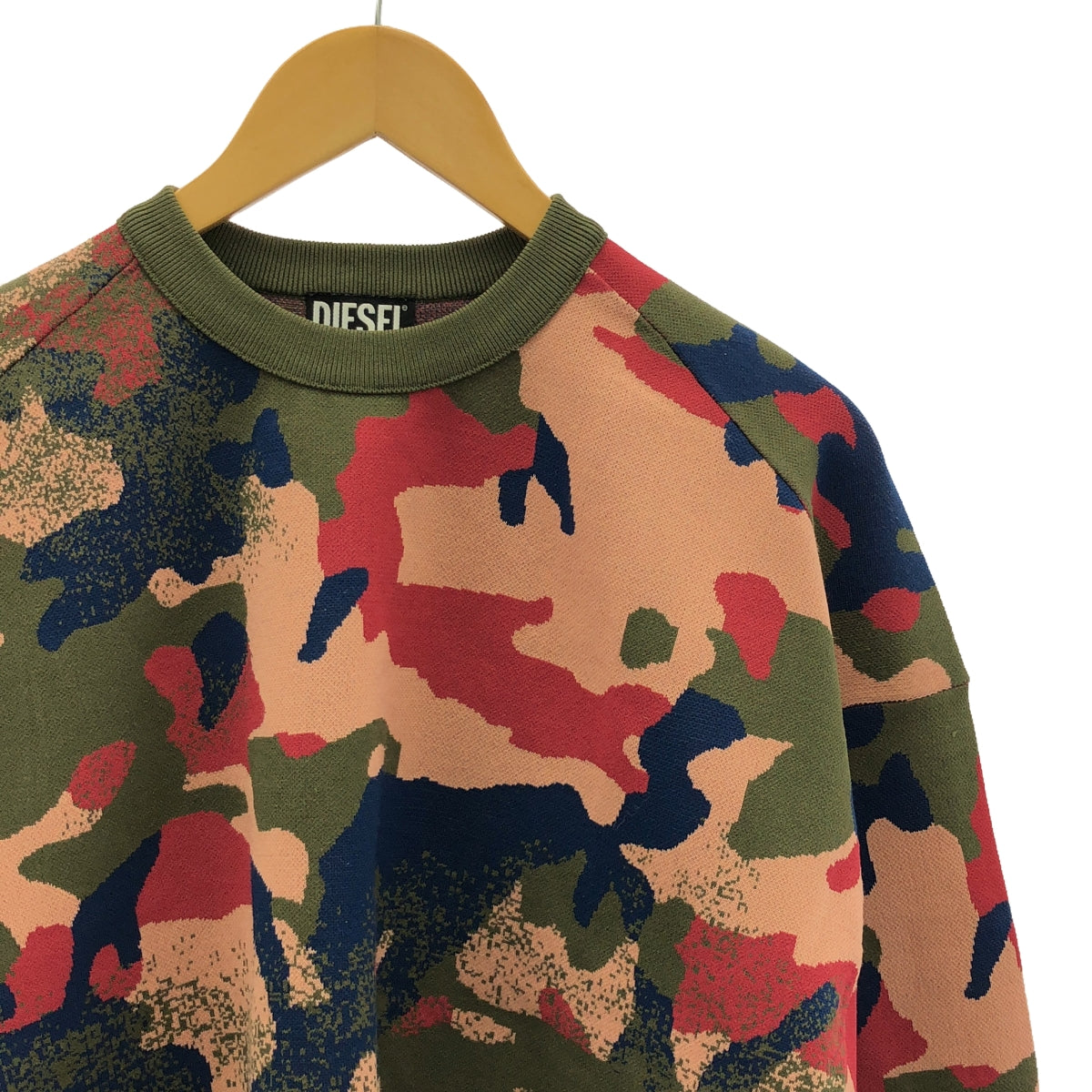 DIESEL / 디젤 | Camouflage MONTANA Sweater 위장 니트 풀오버 | XS | 멀티 컬러 | 여성