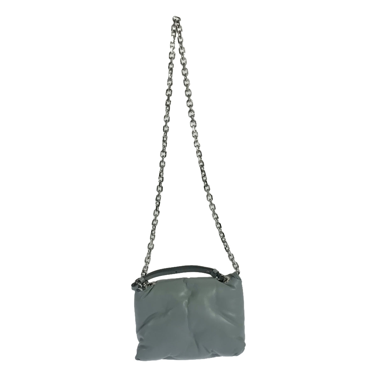 【미품】 Maison Margiela / 메종 마르제라 | 2024SS | Glam Slam Flap bag / 2way 체인 숄더 그램 슬램 플랩 포켓 램 가죽 핸드백 | UNI | 그레이 시스템 | 여성