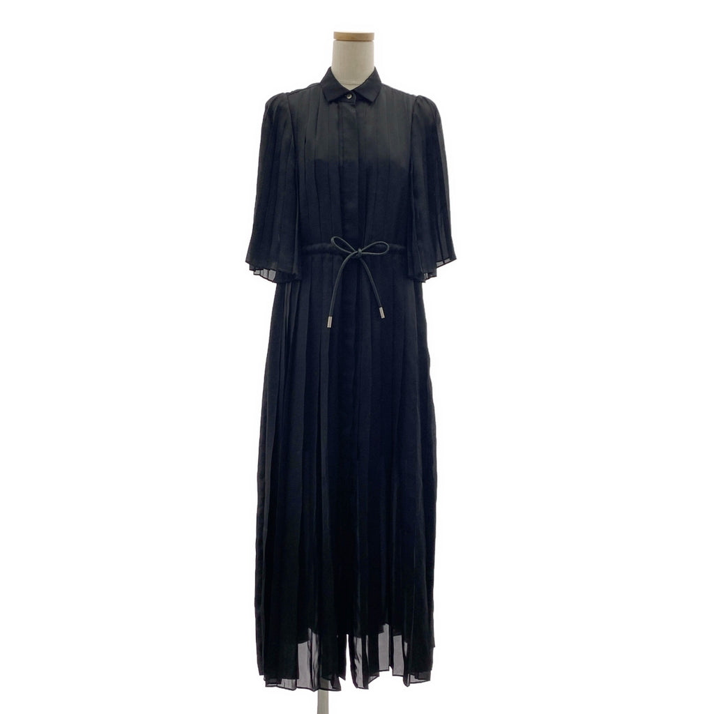 sacai / サカイ | 2022SS | Leopard-Print Pleated Tie-Waist Midi Shirtdress レオパード プリーツ ワンピース | 1 | レディース