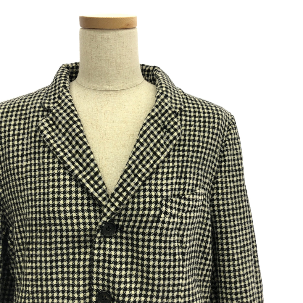 COMME des GARCONS COMME des GARCONS |荷葉邊單排扣外套 / 全襯裡 | M |白色/黑色 |女性的
