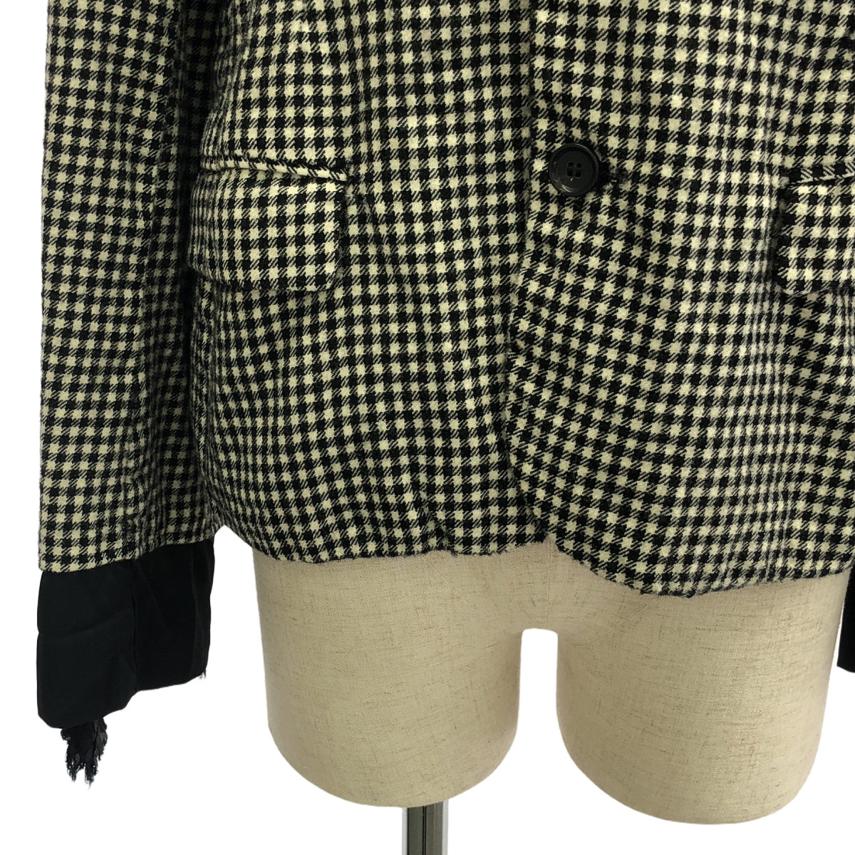 COMME des GARCONS COMME des GARCONS / 콤콤 | 프릴 장식 싱글 브레스트 재킷 / 총 안감 | M | 화이트/블랙 | 여성