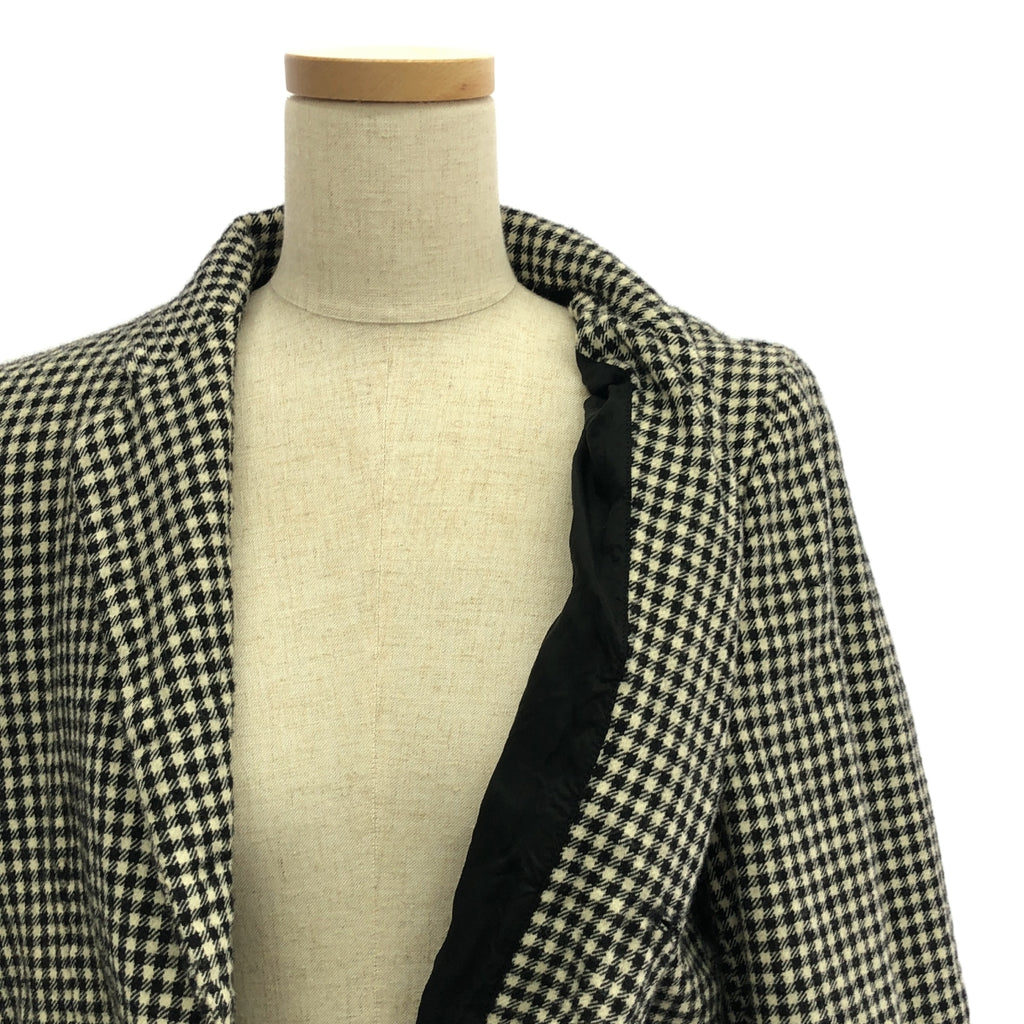 COMME des GARCONS COMME des GARCONS |荷葉邊單排扣外套 / 全襯裡 | M |白色/黑色 |女性的