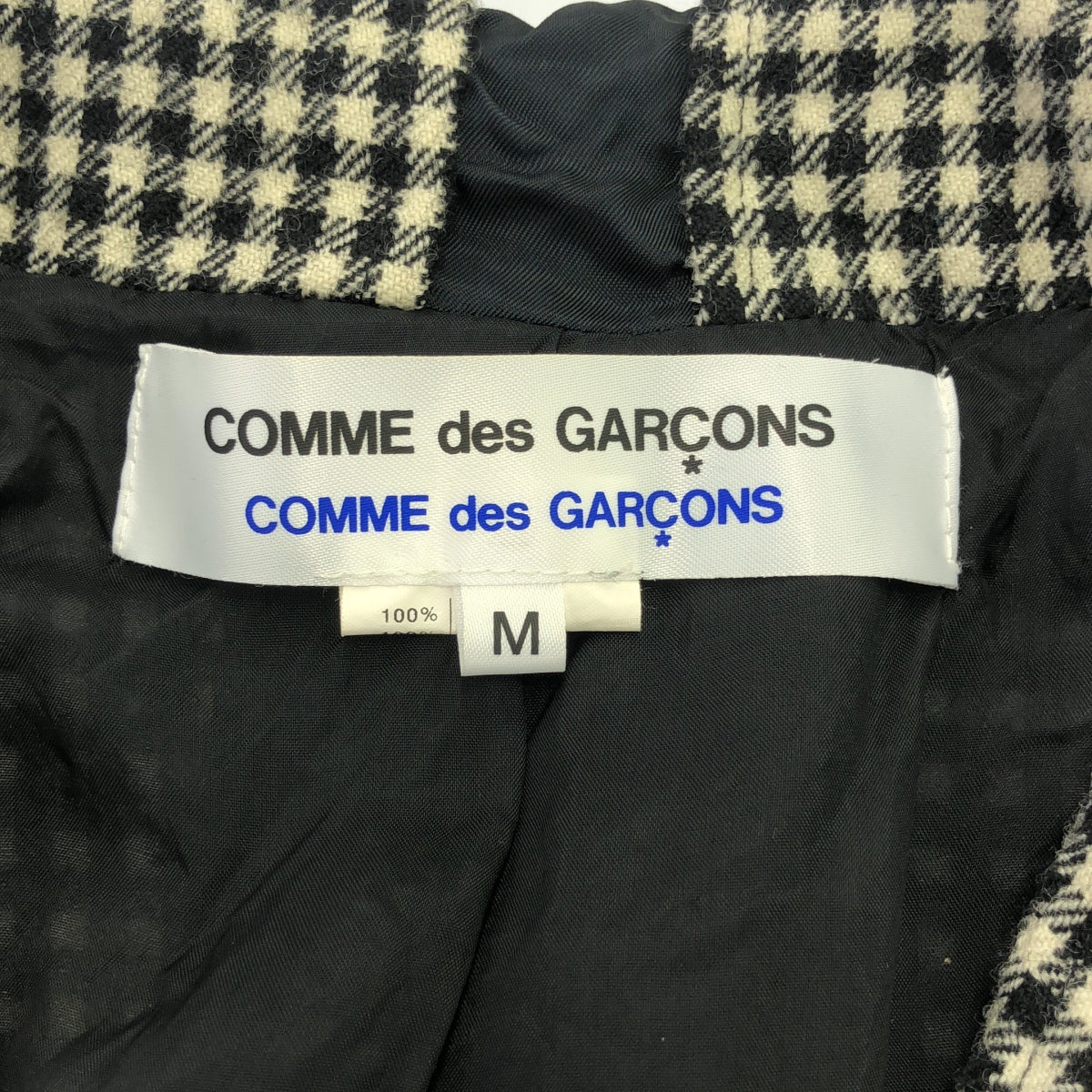 COMME des GARCONS COMME des GARCONS / 콤콤 | 프릴 장식 싱글 브레스트 재킷 / 총 안감 | M | 화이트/블랙 | 여성