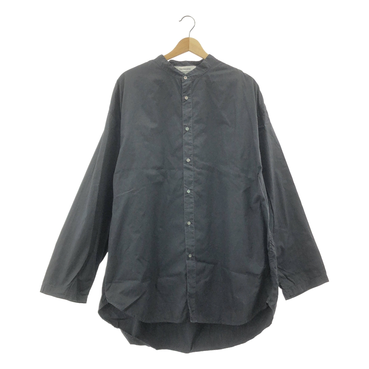 veritecoeur | 棉質寬幅布男女通用立領襯衫 | 尺寸 02 | 女款