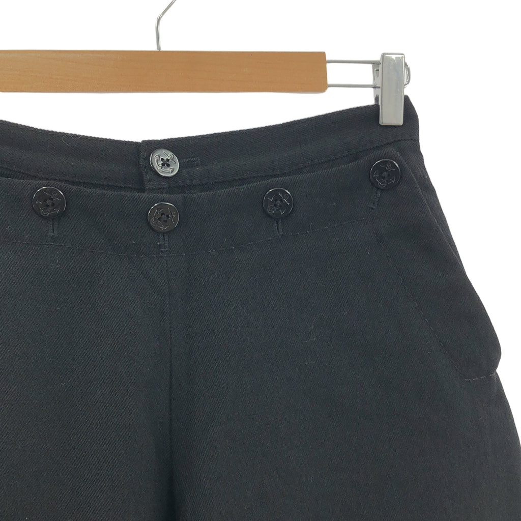 homspun / ホームスパン | ウール ワイド セーラーパンツ | S | ブラック | レディース
