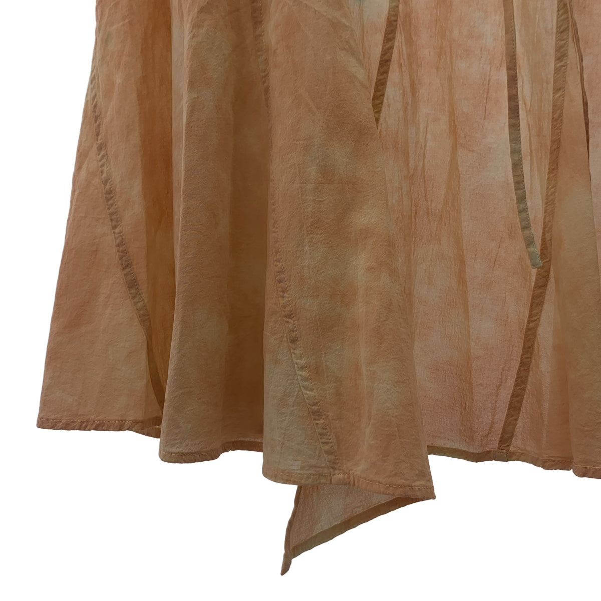 【新品】  KANAKO SAKAI / カナコサカイ | 2023SS | Tie dye Sheer Wrap Skirt タイダイ ラップ スカート | 32 | ブルー系/ピンクベージュ | レディース