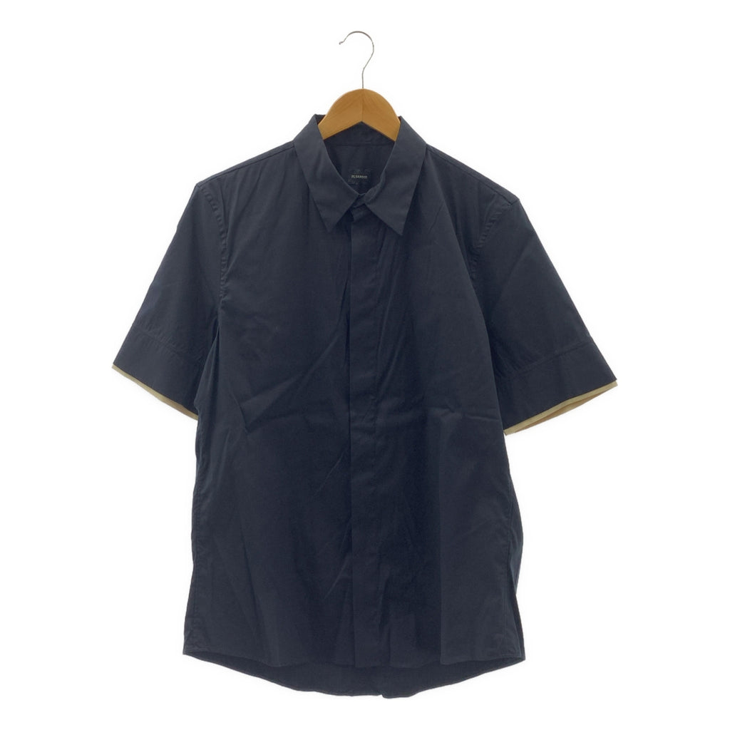 JIL SANDER / ジルサンダー | バイカラー コットン シャツ | 41 | メンズ