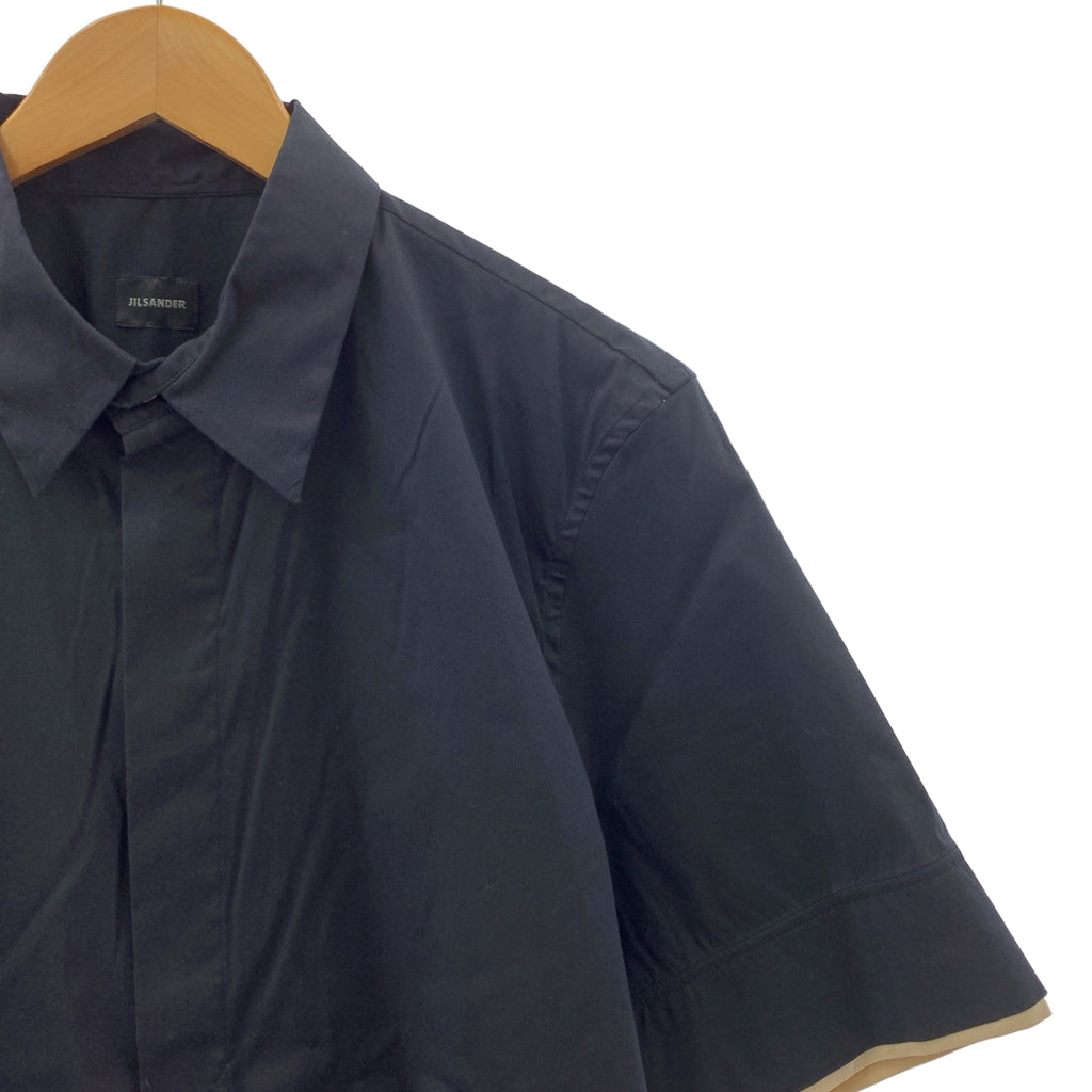 JIL SANDER / ジルサンダー | バイカラー コットン シャツ | 41 | メンズ