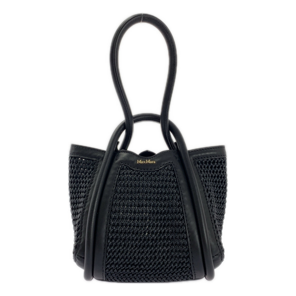 Max Mara / マックスマーラ | レザー 編み込み ハンドバッグ |