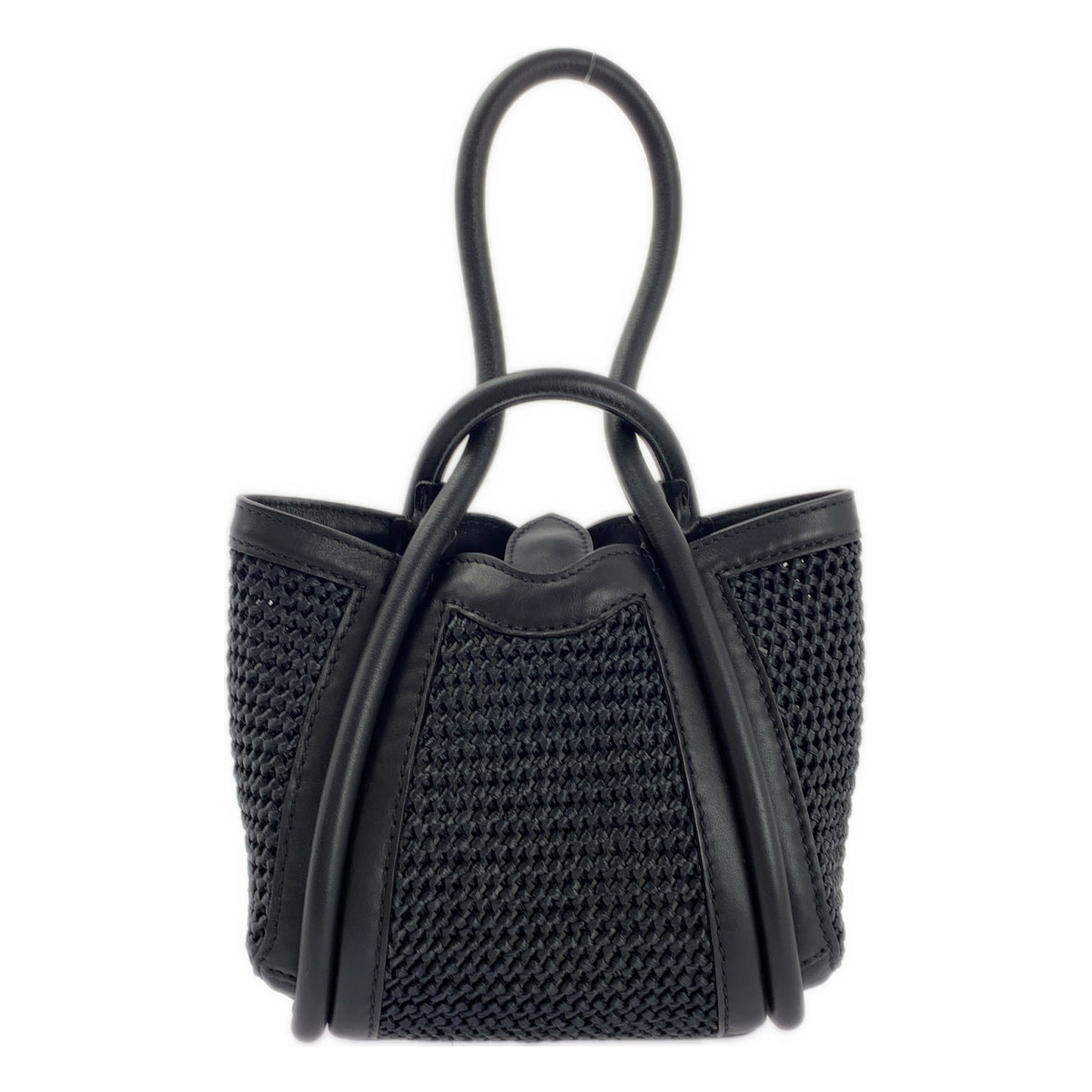 Max Mara / マックスマーラ | レザー 編み込み ハンドバッグ |