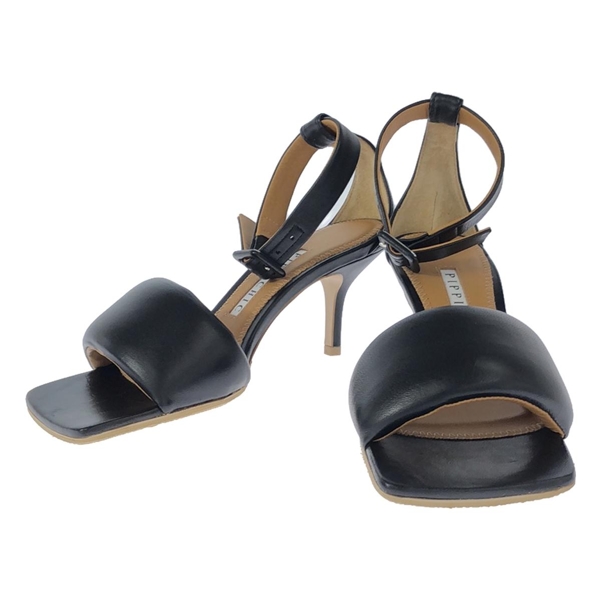 [Good Condition] PIPPICHIC / MARIRIN PADED Strap Sandals | Size 36 | Black | Women's