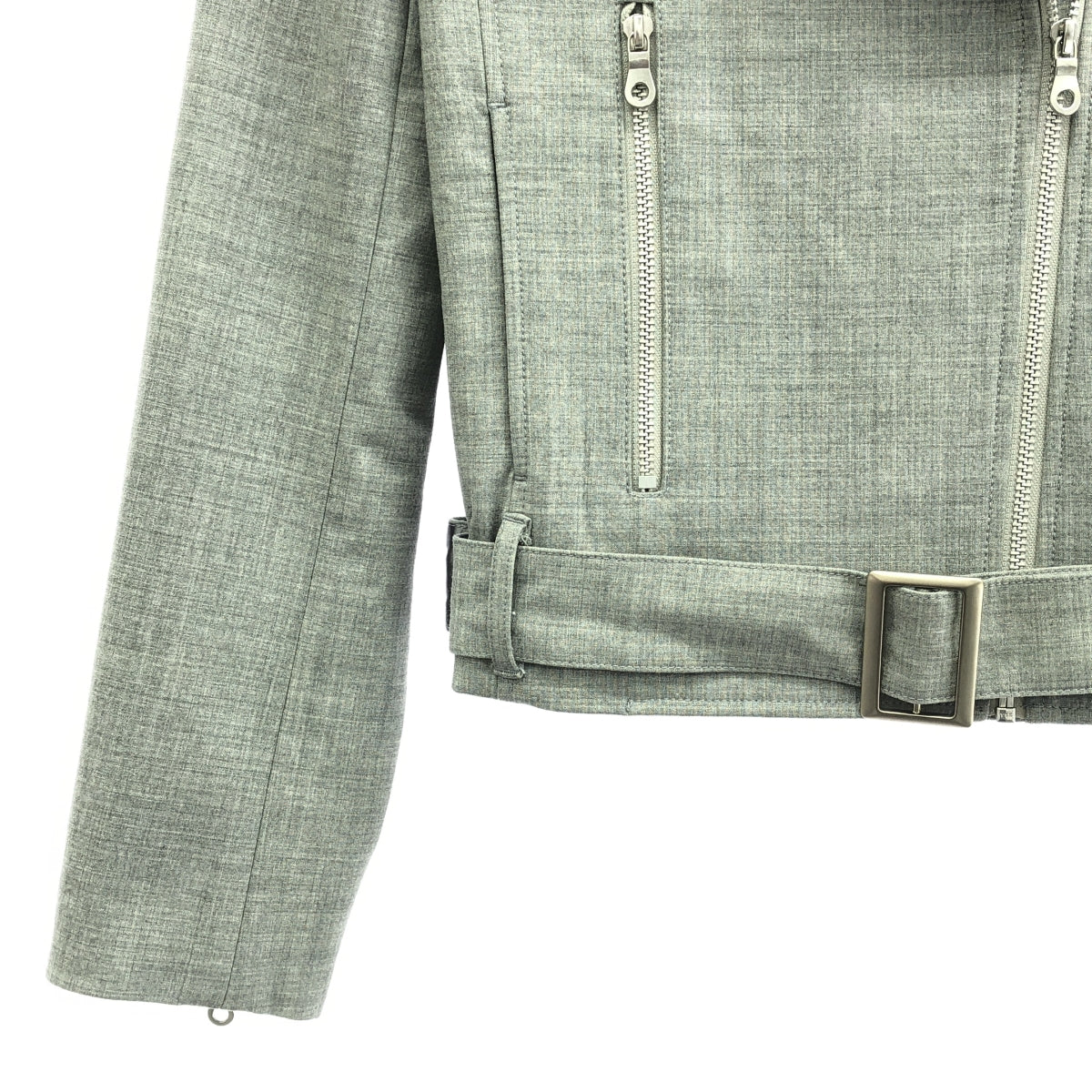 [Good Condition] Tomoumi Ono | Wool Riders Jacket | Size 38 | Grey | Women's