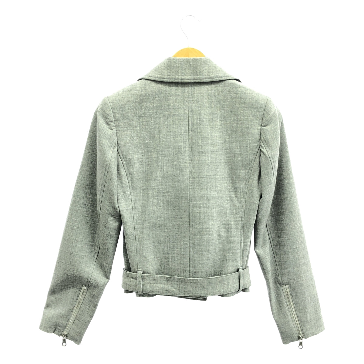 [Good Condition] Tomoumi Ono | Wool Riders Jacket | Size 38 | Grey | Women's