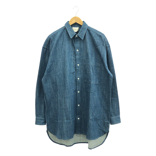 Lou Dalton / ルー ダルトン | オーバーサイズ デニム シャツ | XS | インディゴ | メンズ