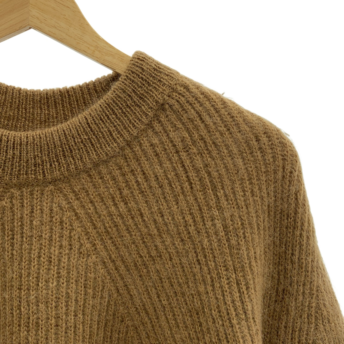 BATONER / バトナー | モヘア クルーネック ニット | 1 | ブラウン | メンズ