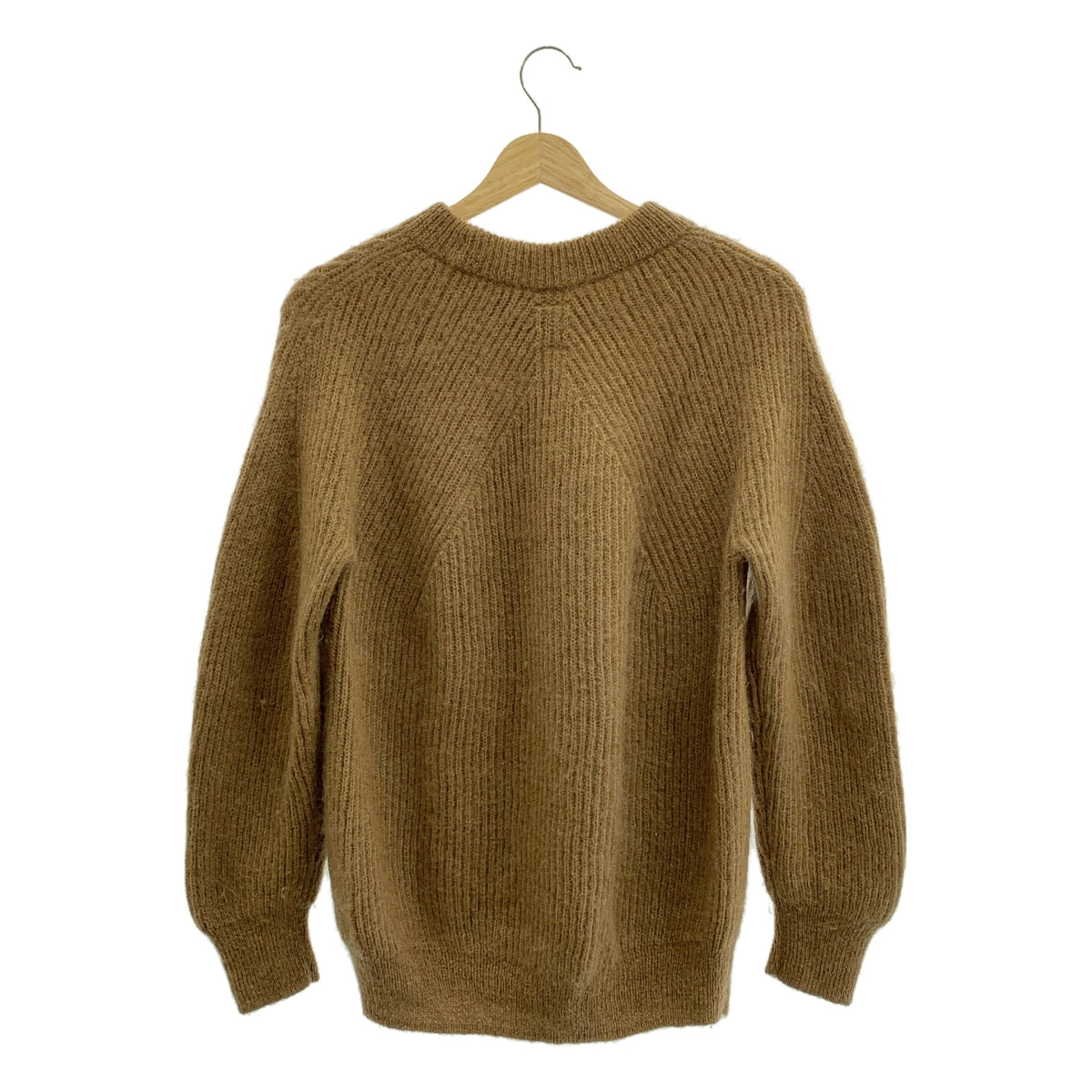 BATONER / バトナー | モヘア クルーネック ニット | 1 | ブラウン