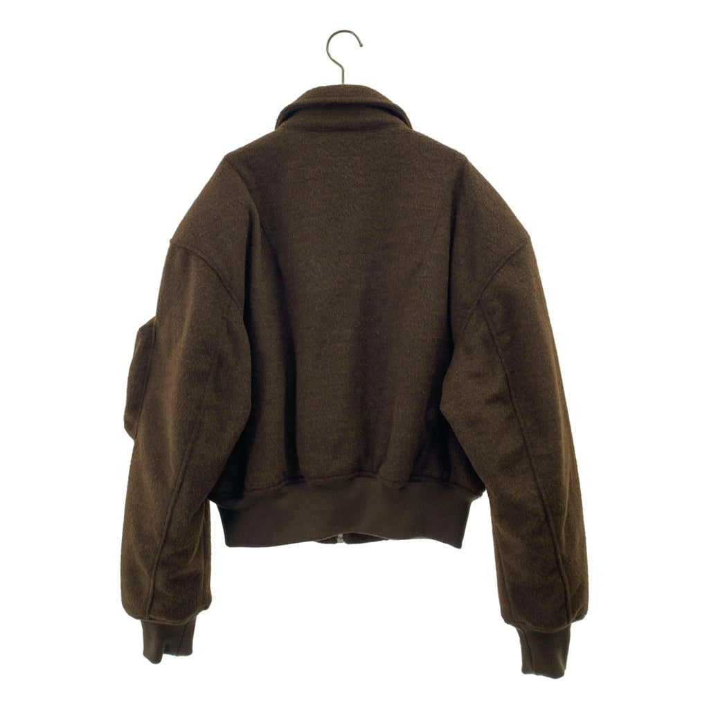 entire studios / エンタイアスタジオ | Duke bomber jacket / ウール ロゴジップ オーバー ジャケット ブルゾン / キルティング総裏地 | S | メンズ