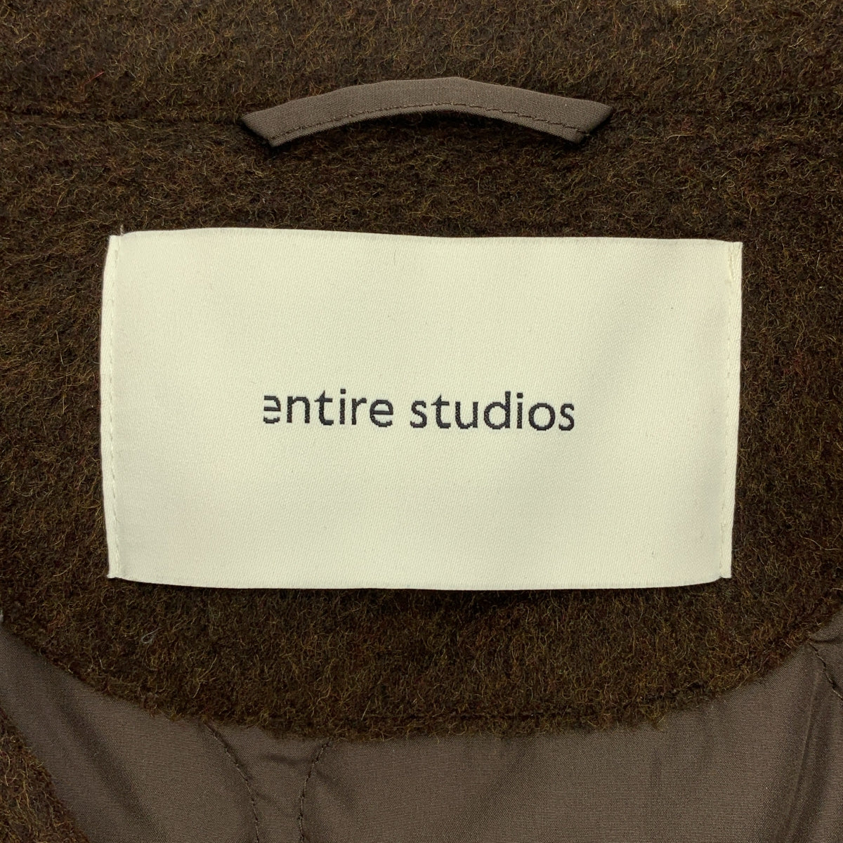 entire studios / エンタイアスタジオ | Duke bomber jacket / ウール ロゴジップ オーバー ジャケット ブルゾン / キルティング総裏地 | S | メンズ