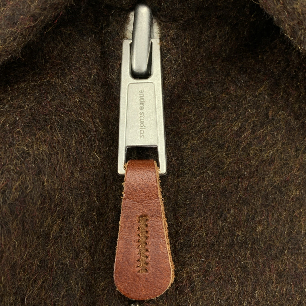 entire studios / エンタイアスタジオ | Duke bomber jacket / ウール ロゴジップ オーバー ジャケット ブルゾン / キルティング総裏地 | S | メンズ