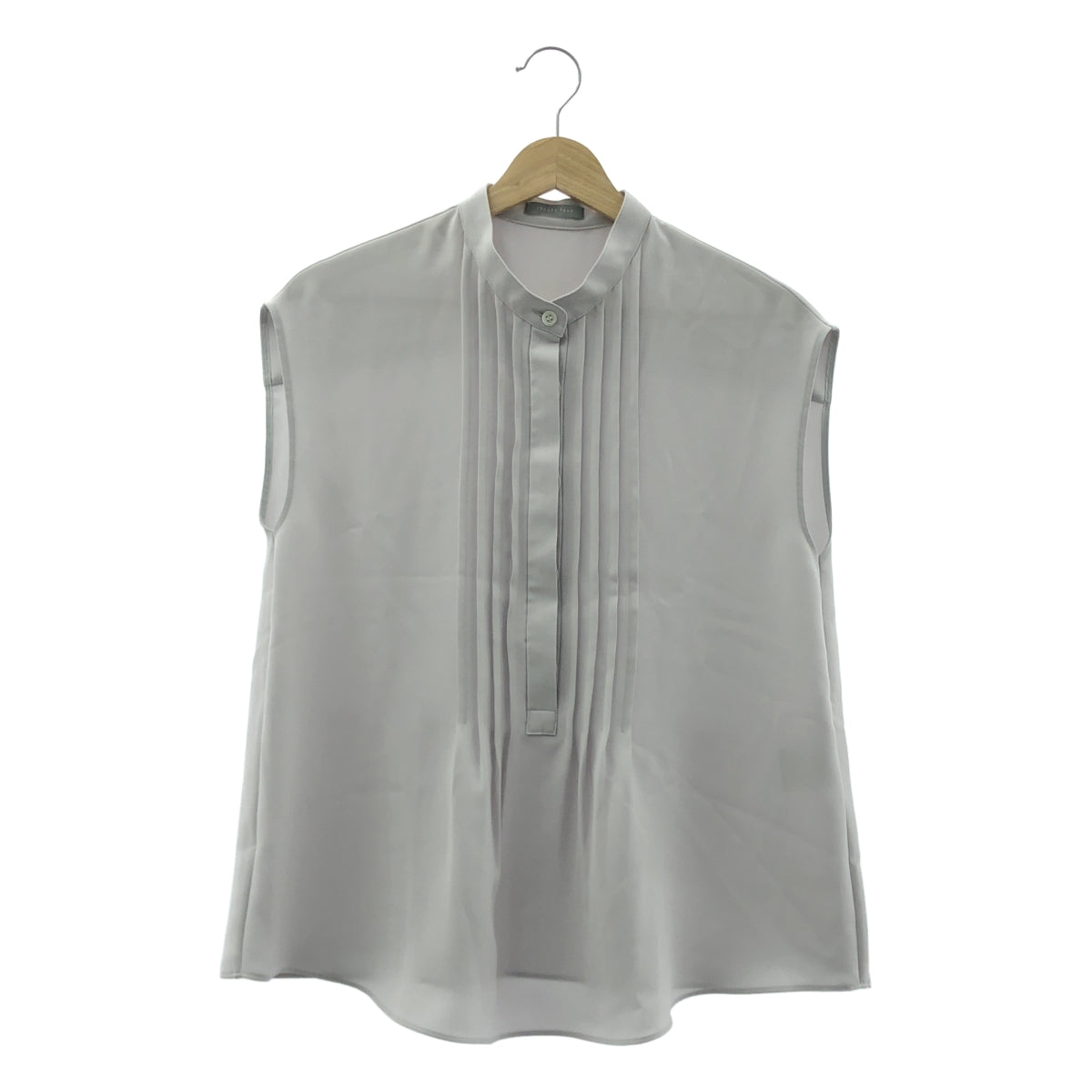 theory luxe / セオリーリュクス | 2025SS | Marvine Lina Blouse バンドカラーシャツ | 38 | ライトグレー | レディース