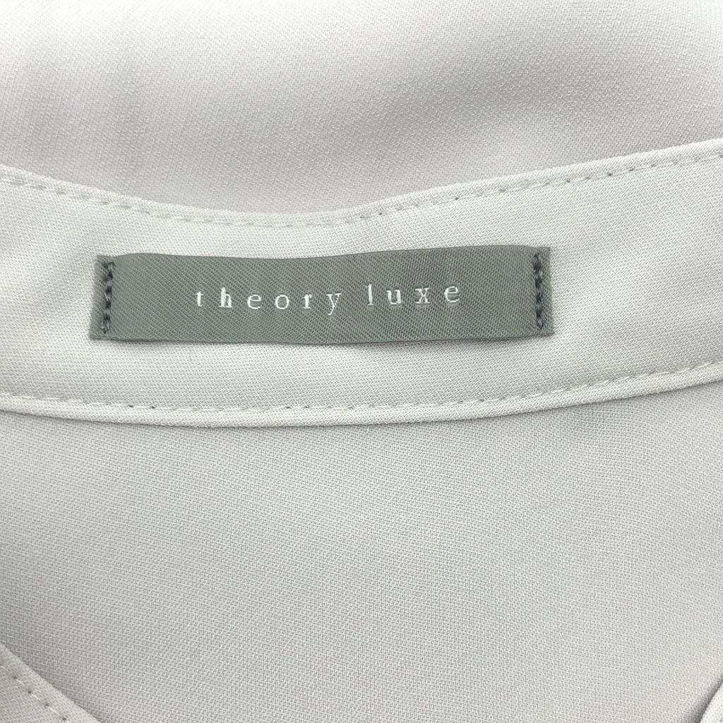 theory luxe / セオリーリュクス | 2025SS | Marvine Lina Blouse バンドカラーシャツ | 38 | ライトグレー | レディース