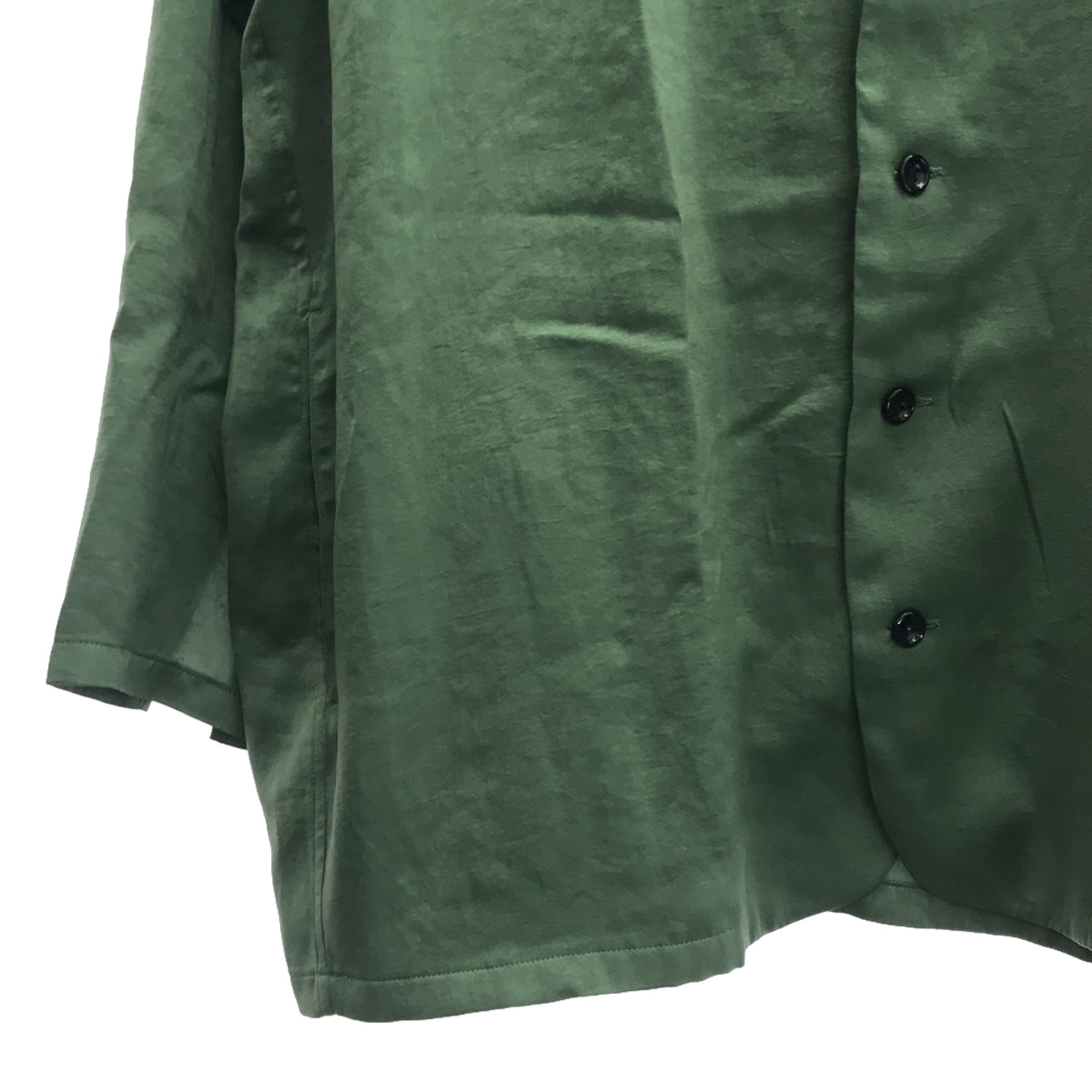 [New] prasthana / Prasthana | vintagesatin shirt | M | Green | Men's