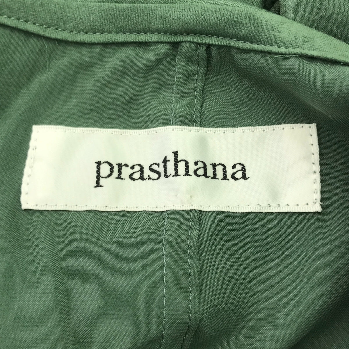 [New] prasthana / Prasthana | vintagesatin shirt | M | Green | Men's