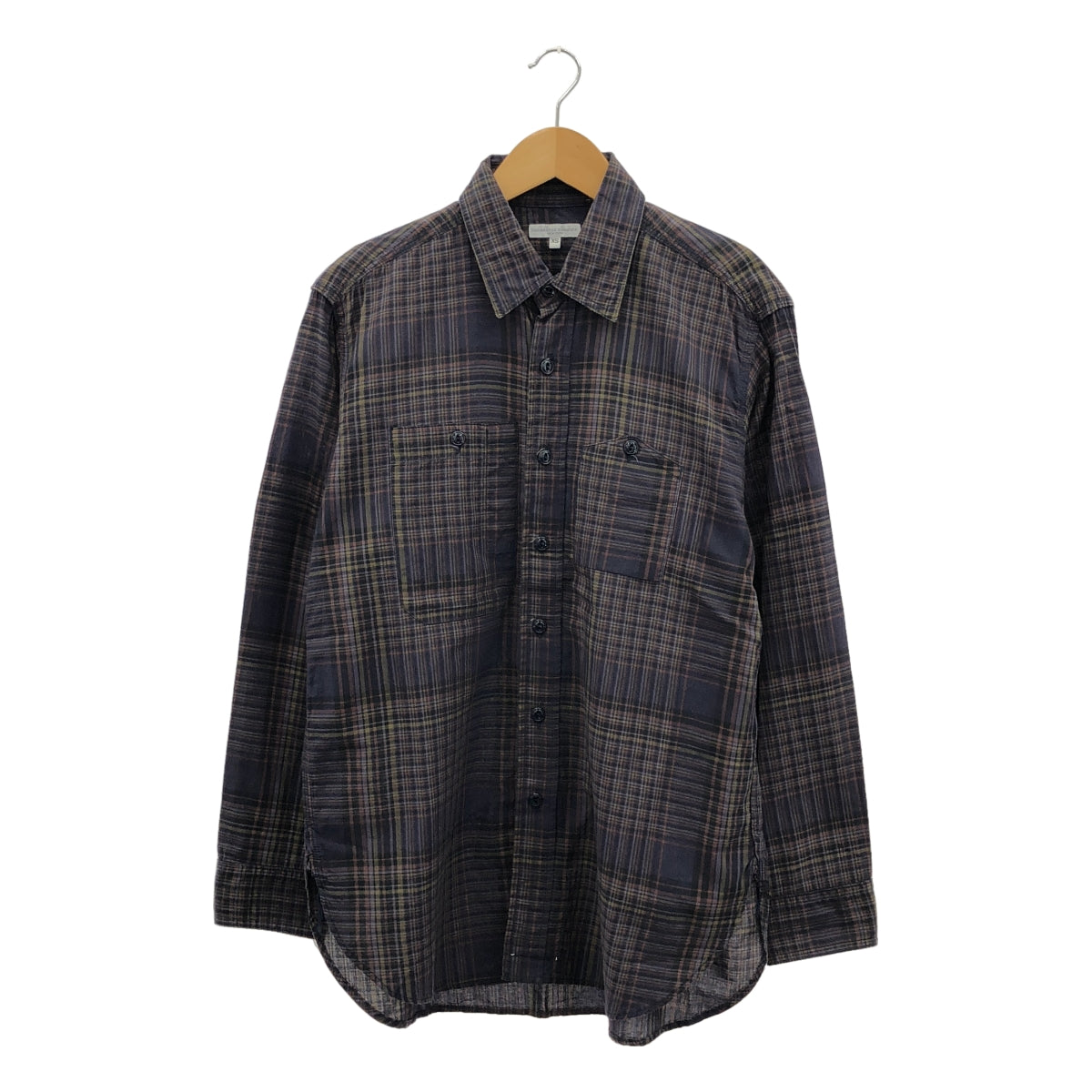 Engineered Garments | 馬德拉斯格紋工作襯衫 | XS | 海軍藍 | 男款