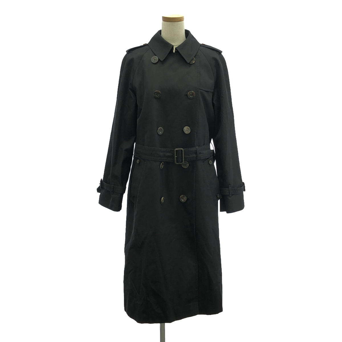 AQUASCUTUM / アクアスキュータム | NEW AQUA 5 ライナー付 コットン トレンチ コート | ブラック | レディース