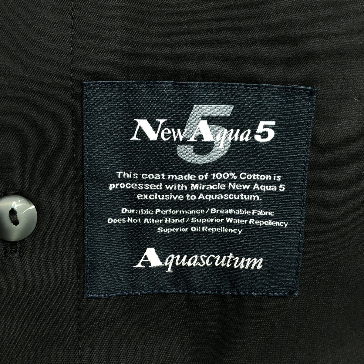 AQUASCUTUM / アクアスキュータム | NEW AQUA 5 ライナー付 コットン トレンチ コート | ブラック | レディース