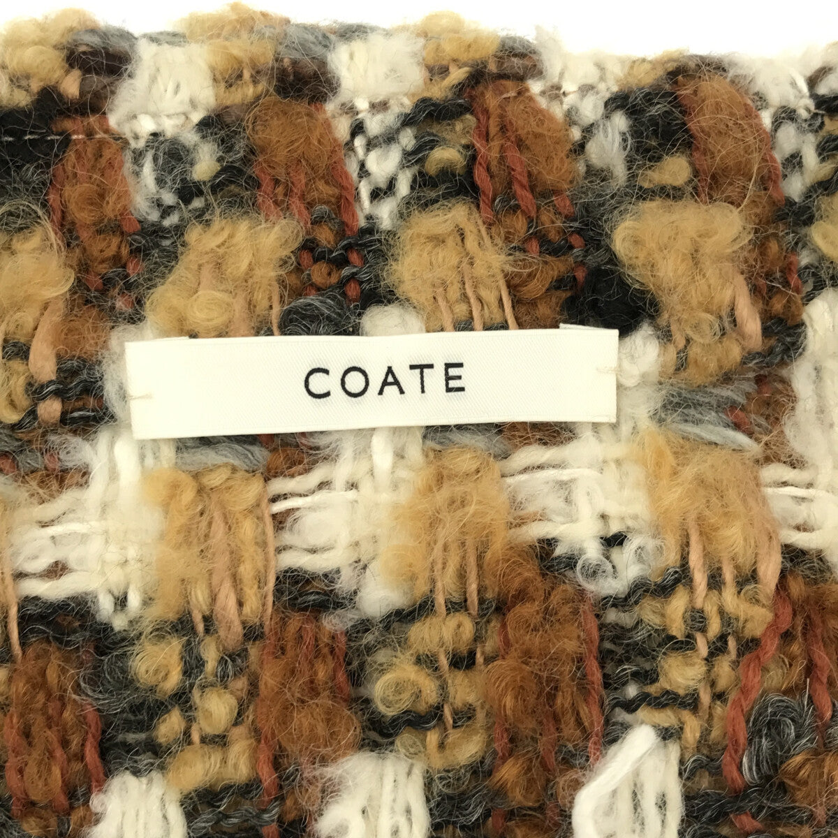 [Good Condition] COATE / Coat | Big Collar Tweed Coat | 38 | Beige | Women's