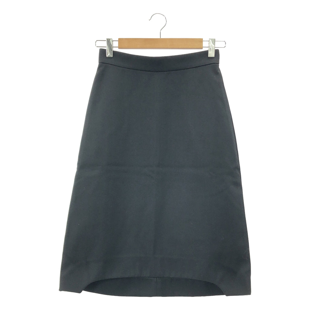 YVES SAINT LAURENT / イヴサンローラン | ウール ナイロン タイトスカート | ブラック | レディース