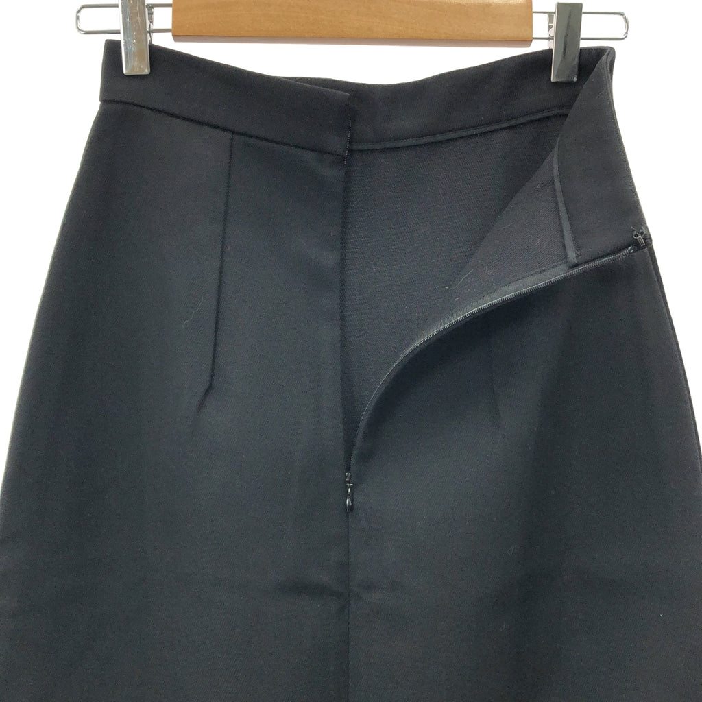 YVES SAINT LAURENT / イヴサンローラン | ウール ナイロン タイトスカート | ブラック | レディース