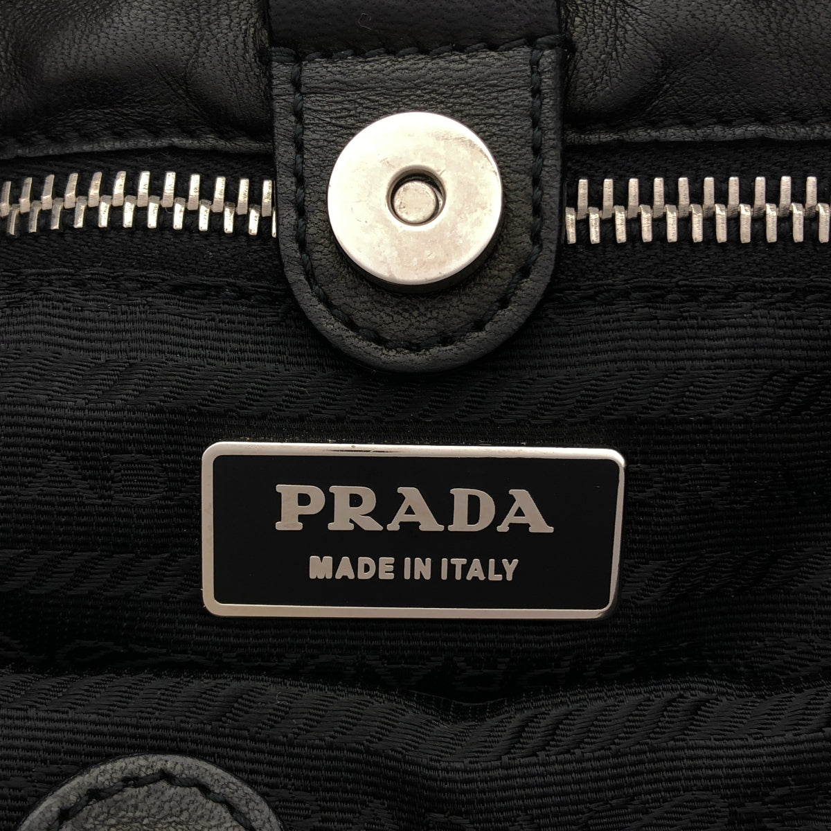 PRADA / 프라다 | NAPPA TAO / 가죽 하드웨어 손잡이 토트 백 / 로고 총 안감 |