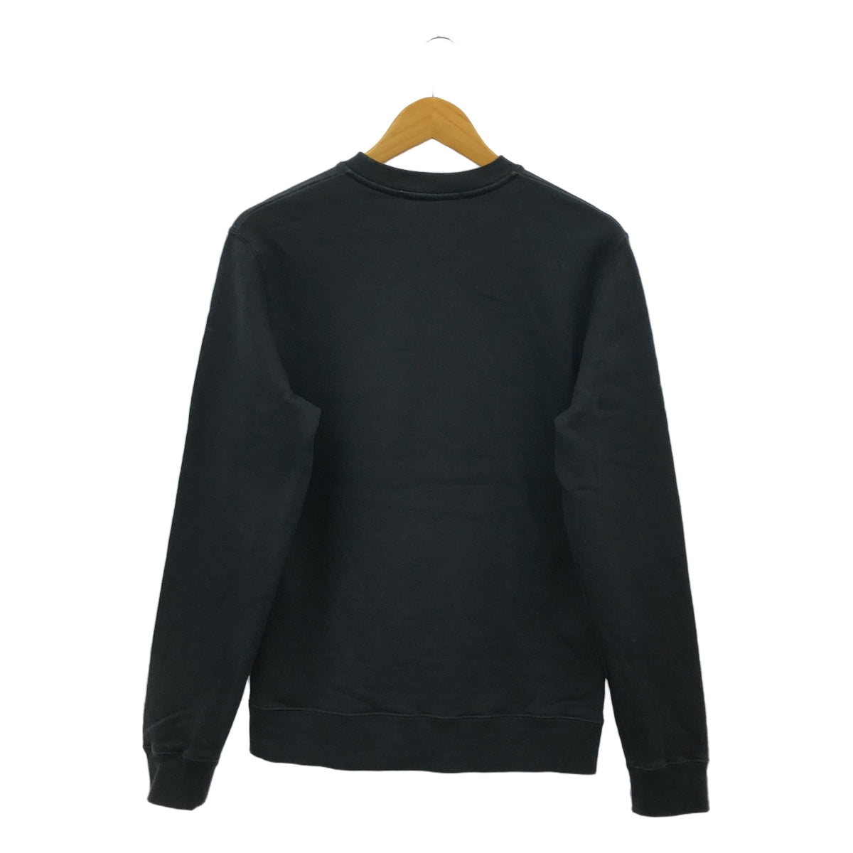 MSGM | 羊毛襯裡標誌印花圓領運動衫 | XS | 黑色/白色 | 女款