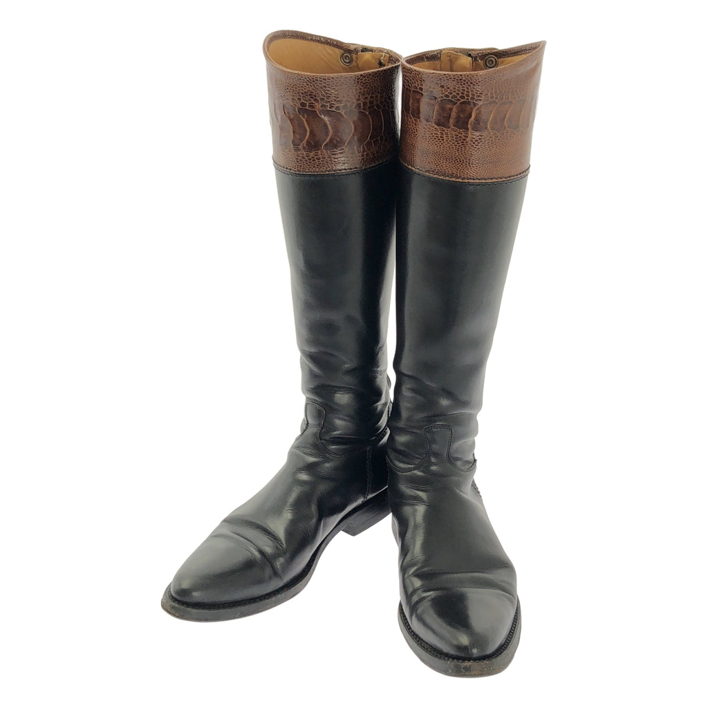 ALBERTO FASCIANI / アルベルトファッシャーニ | レザー 乗馬 ロングブーツ | 38 | レディース