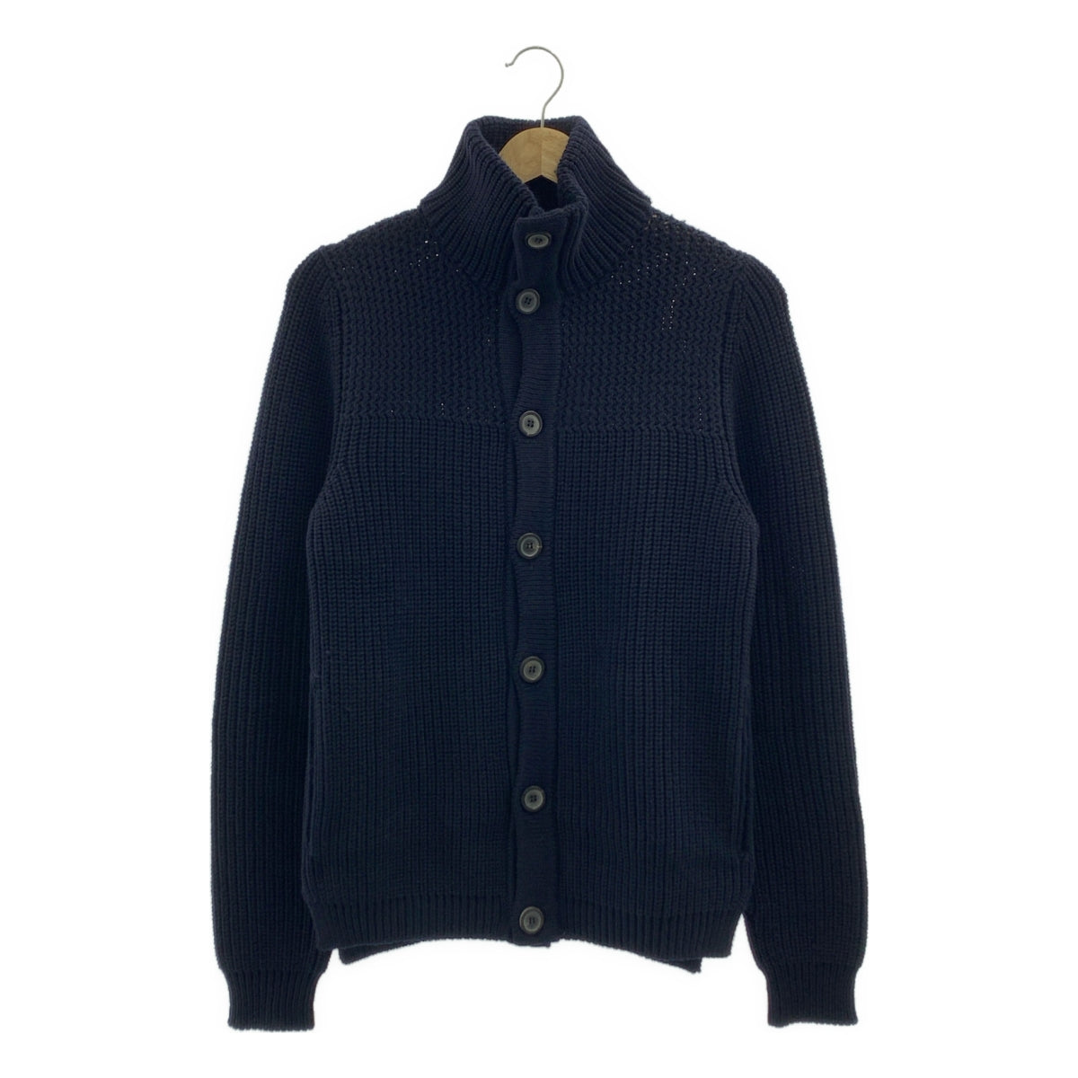 LANVIN / 람방 | 울 리브 로우 게이지 니트 카디건 | XS | 남성