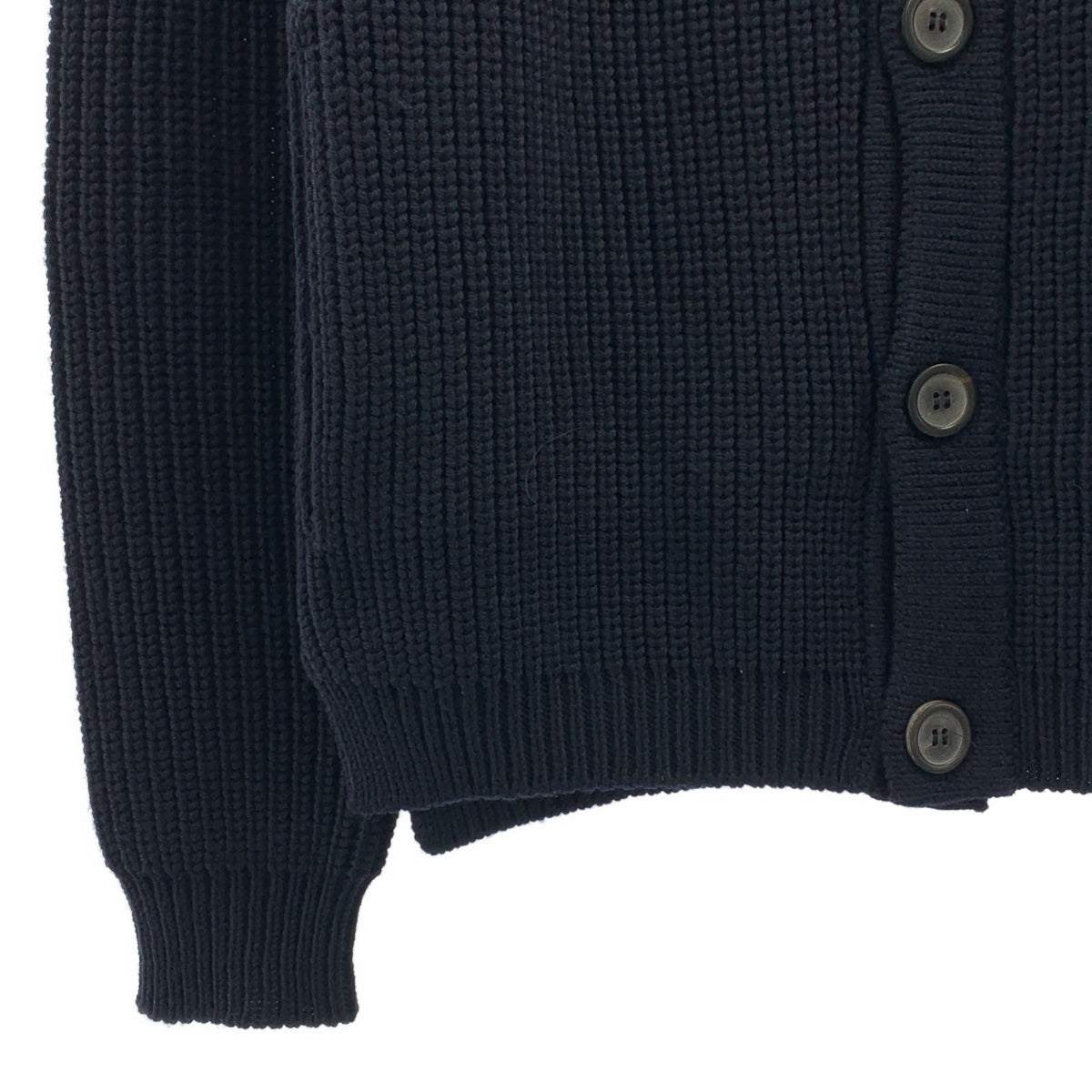 LANVIN / 람방 | 울 리브 로우 게이지 니트 카디건 | XS | 남성