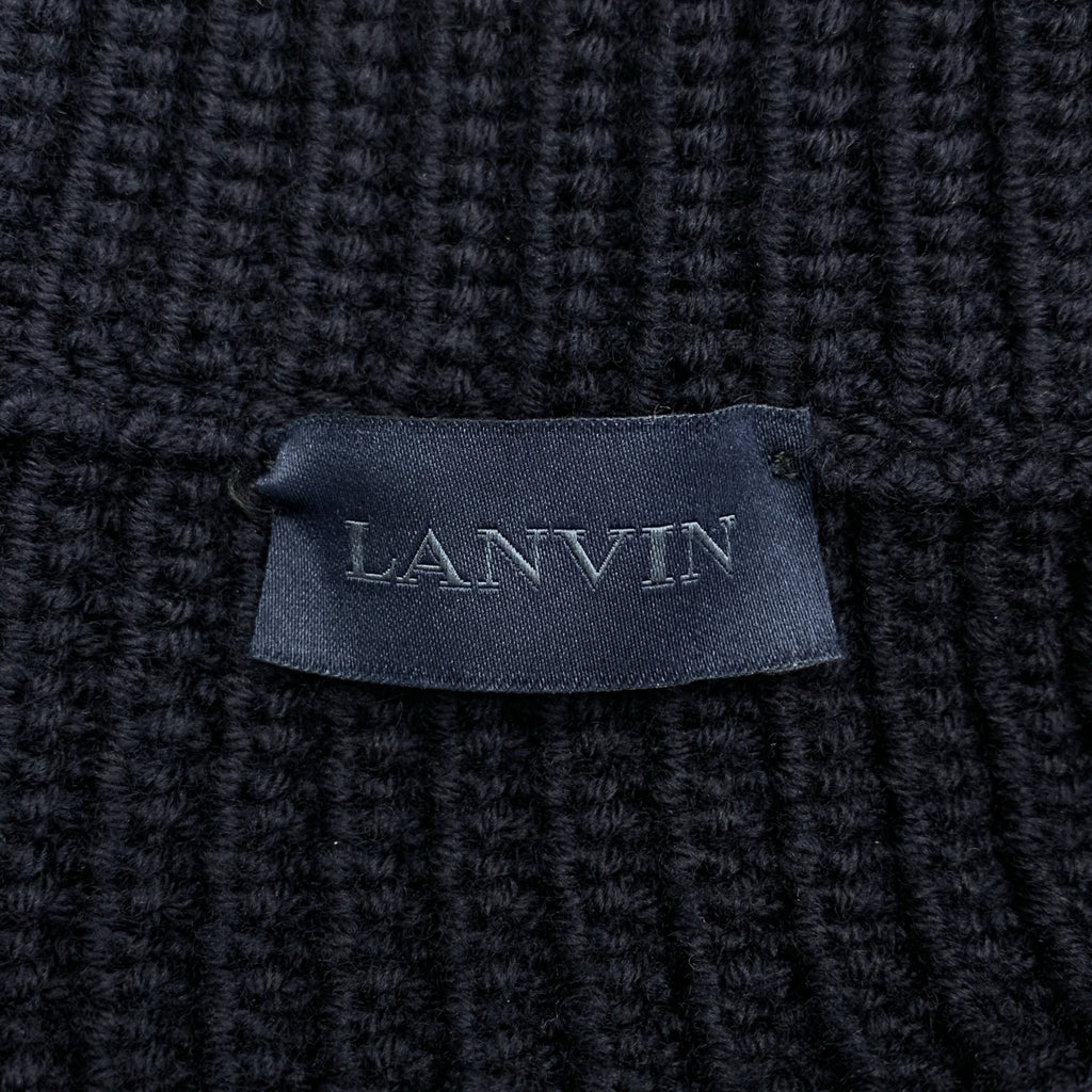 LANVIN / 람방 | 울 리브 로우 게이지 니트 카디건 | XS | 남성