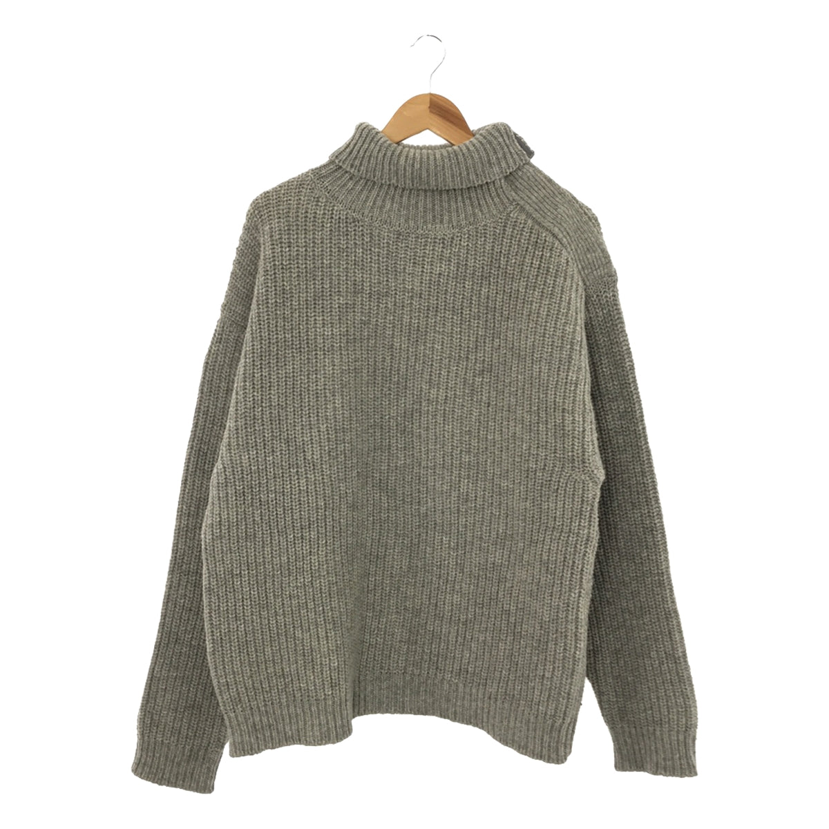 JIL SANDER+ | Wool shoulder button oversized turtleneck sweater | XS | Gray | Men's