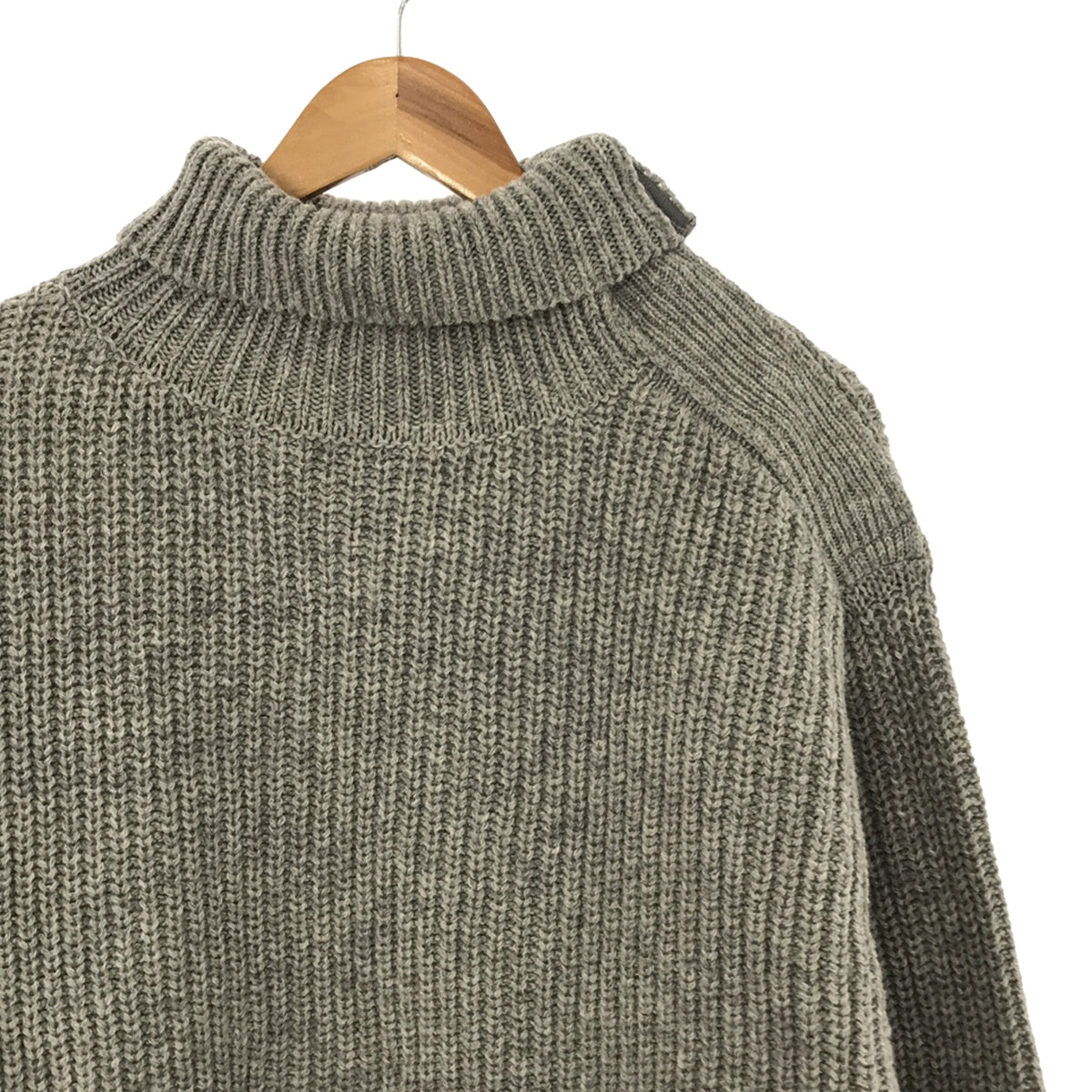 JIL SANDER+ | Wool shoulder button oversized turtleneck sweater | XS | Gray | Men's