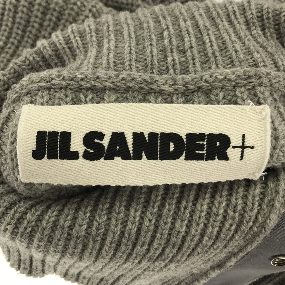 JIL SANDER+ | Wool shoulder button oversized turtleneck sweater | XS | Gray | Men's