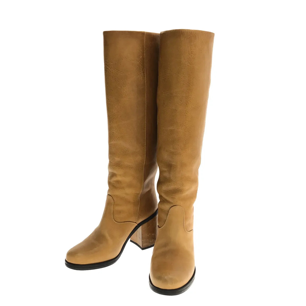 阿爾托 |全皮粗跟長靴 | 35 |駱駝 |女性的